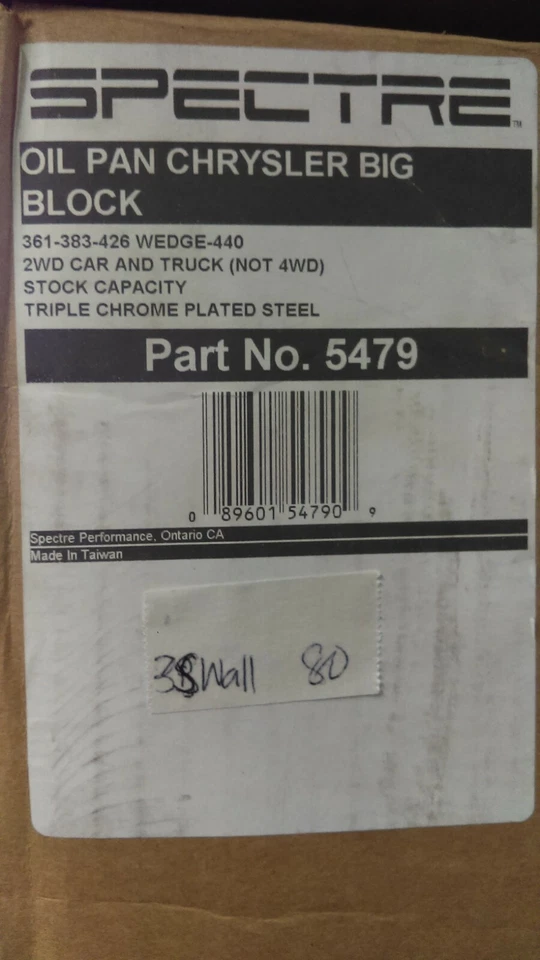 Spectre 5479 chrome Oil Pan New fits Chrysler Big Block & 2WD Car and Truck - Image 2 of 2