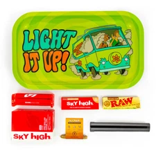 Metal Rolling Tray Scooby Combo Bundle Kit RAW, SKY HIGH Gift Pack Set #6