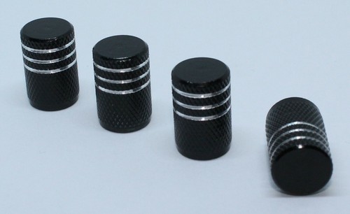4x Valve Cap for Volkswagen Aluminium Dust Caps for R Line Brand New Black Check - Picture 2 of 2