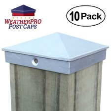 4x4 Fence Post Caps - Deck, Mailbox, Light - Aluminum UNFINISHED 10-Pack Outdoor
