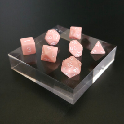 Full Set of Dice - Cherry Blossom - D4 through D20 - Dungeons & Dragons - D&D
