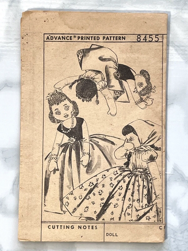 1950s Turnabout Doll by Advance Pattern #8455- from rags to riches Cut/Complete - Image 2 of 4