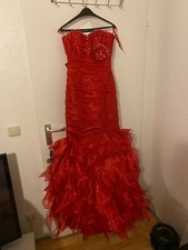 festliches abendkleid 38 damen rot, Abiye Hochzeitsfeier Hennafeier Abiballkleid