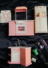 BARBIE GLORIA SET CUCINA VINTAGE 1994 - FRIGO - FORNO - LAVASTOVIGLIE + Buffet  