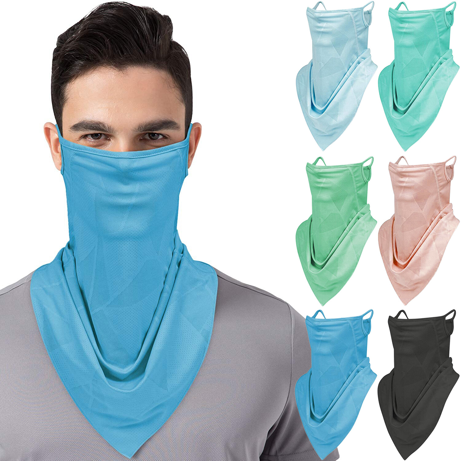 Ear Loop Neck Gaiter Scarf for Men and Women