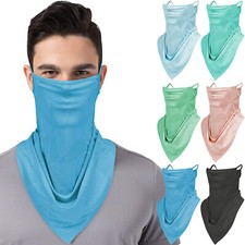 Neck Gaiter with Ear Loops Neck Face Covers Bandanas Gaiter Scarf for Men Women