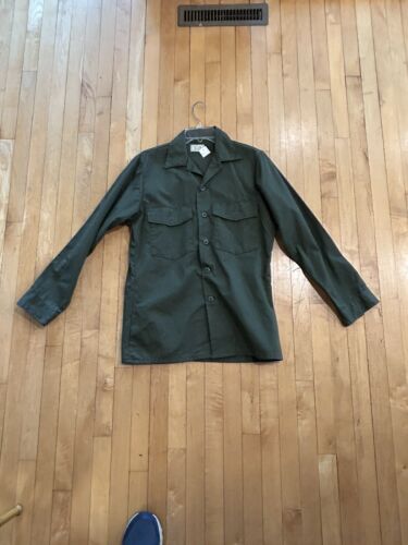 Vtg Selma Apparel Corporation Utility Poly/Cot LS Shirt Men's Size 15-1/2 x 33 - Picture 17 of 20