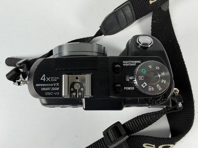 Sony Cyber-shot DSC-V3 7.2MP Digital Camera - Black - Tested Works