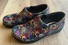 Klogs Women s Slip-On Multicolor Print Nurse Medical Shoes Comfort Clogs Size 6M