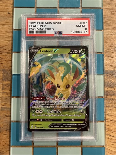 Leafeon V graded PSA 8 for sale on eBay