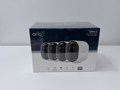 Arlo Ultra 2 Spotlight Kameras - weiß 4er Pack - kabellos - BRANDNEU VERSIEGELT