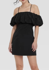 NEW A New Day Women's Ruffle Mini A-Line Dress Black Size 4 40 Retai