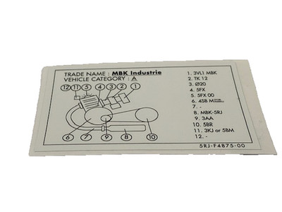 MBK Booster ZULASSUNGSAUFKLEBER AUFKLEBER STICKERS LOGO AUTOCOLLANT KAT A _