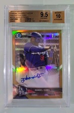 2018 Bowman Chrome Ibandel Isabel Auto Gold Refractor /50 BGS 9.5 Gem Mint