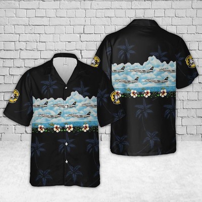 US Navy F 14A Tomcat Of VF 84 Jolly Rogers Hawaiian Shirt