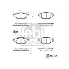 Satz Bremsbeläge 24435721 Bremsklötze hinten für Renault Grand Kangoo 3