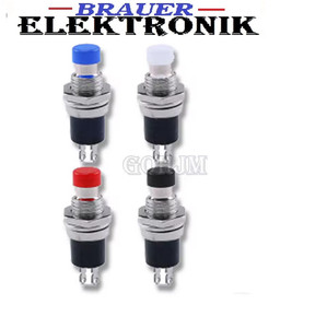 Druck Taster 16mm Schließer 230V 12V 24V 3A Schalter Hupe KFZ Klingel