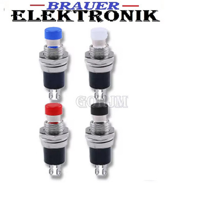  Kleine Druck Taster Knopf Schalter Push Button Switch Hupe 2 PIN 12V 24V 230V 