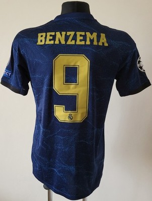 ADIDAS REAL MADRID 2019-2020 AWAY SHIRT #9 BENZEMA SIZE MEDIUM