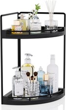 Corner Bathroom Counter Organizer, 2 Tier Bathroom Sink Shelf  Countertop