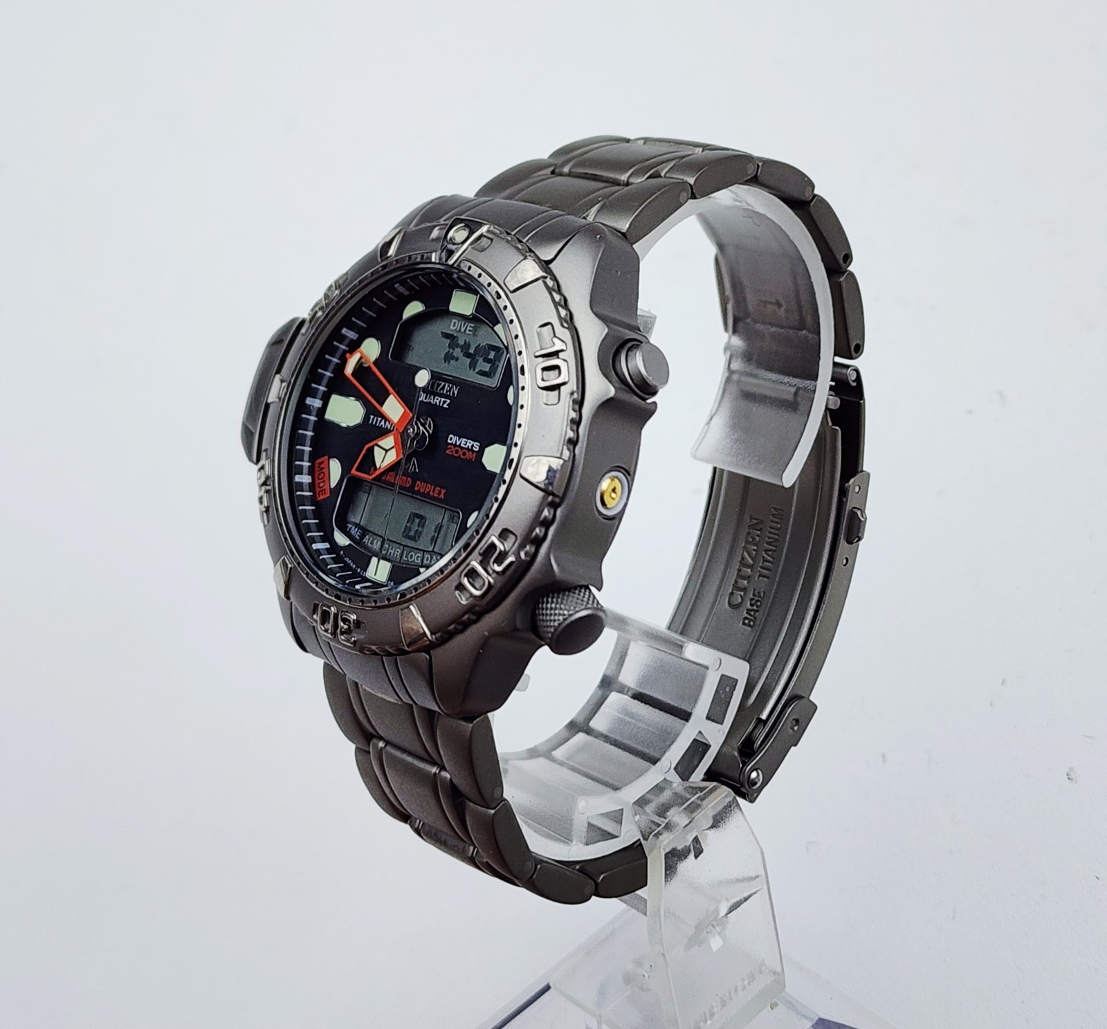 Men's TITANIUM Watch CITIZEN "Aqualand Duplex" C506-S016088. Alarm. Chronograph