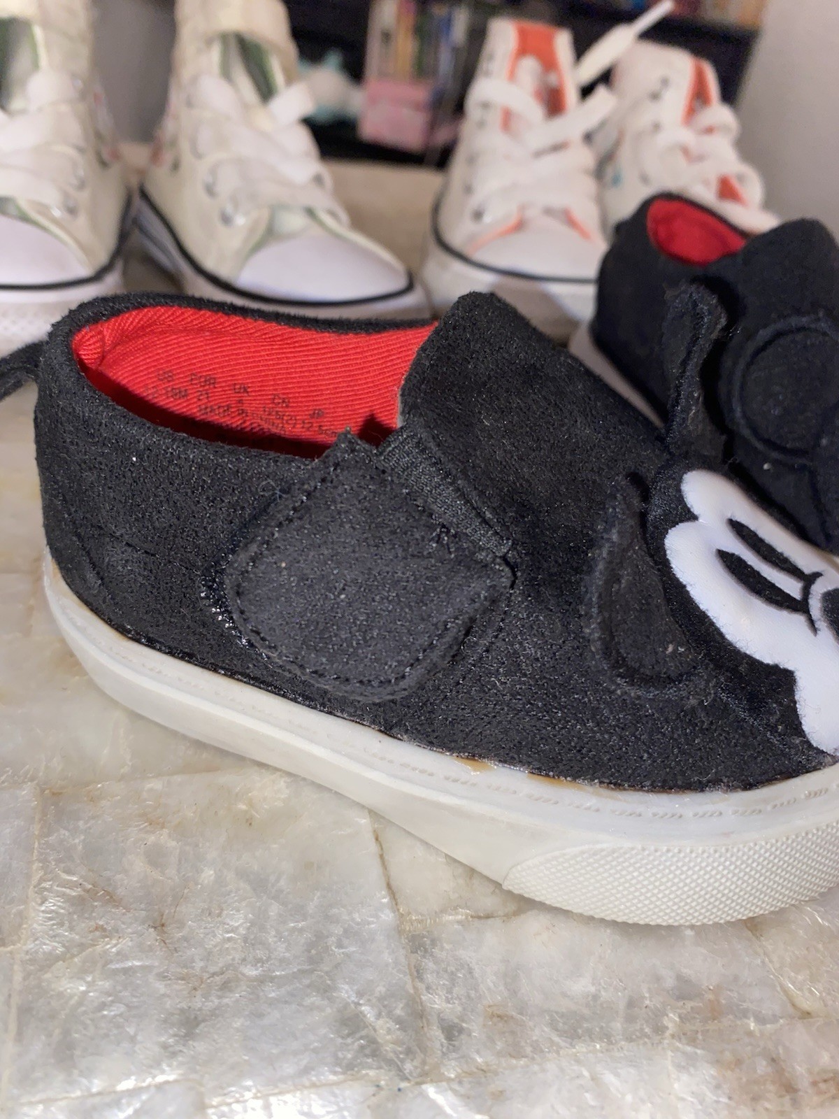 Baby Shoe Bundle Size 4 – 2 Converse + Mickey Mouse – Cute Reborn Doll Shoes thumbnail 3