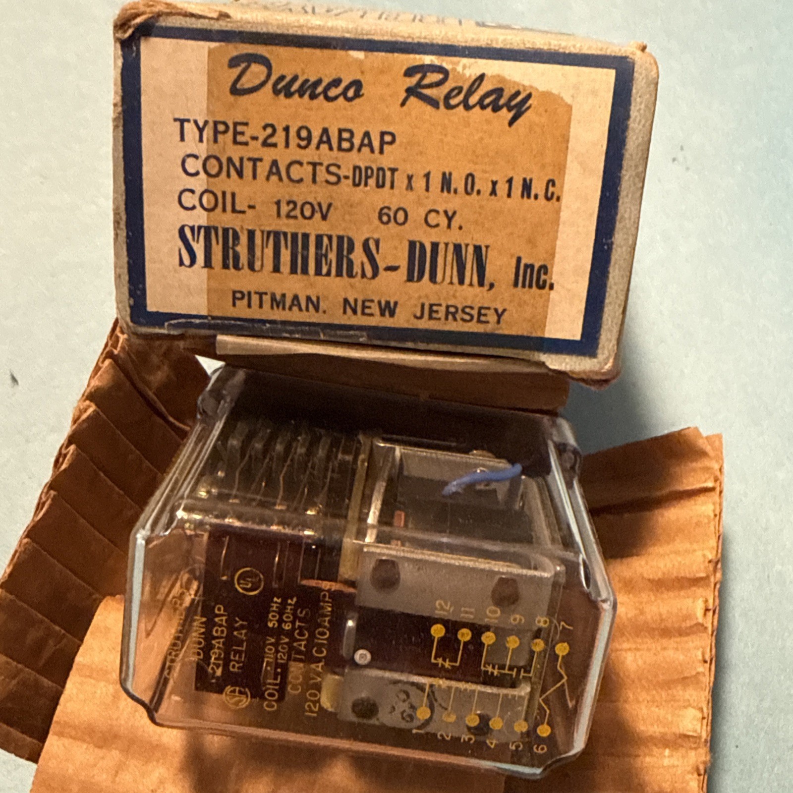 STRUTHERS- DUNN 219ABAP Dunco Relay Coil 120V 60CY