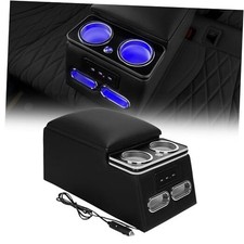 Universal Truck Seat Organizer with Padded Armrest Lid Features 3 With lamp
