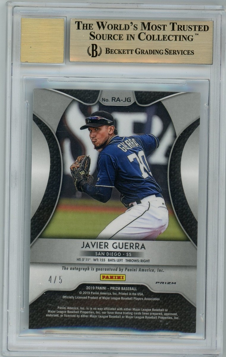 Javier Guerra 2019 Panini Prizm Green Shock Auto /5 BGS 9.5 10