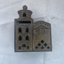 Vintage Cast Iron AC Williams Mosque Domed Building Cupola Still Penny Bank