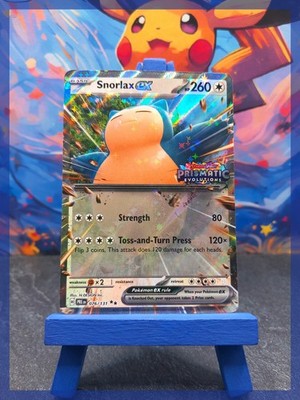 Pokémon Karte I Snorlax ex PRE 076/131 I Prismatic Evolutions Stamp I EXC