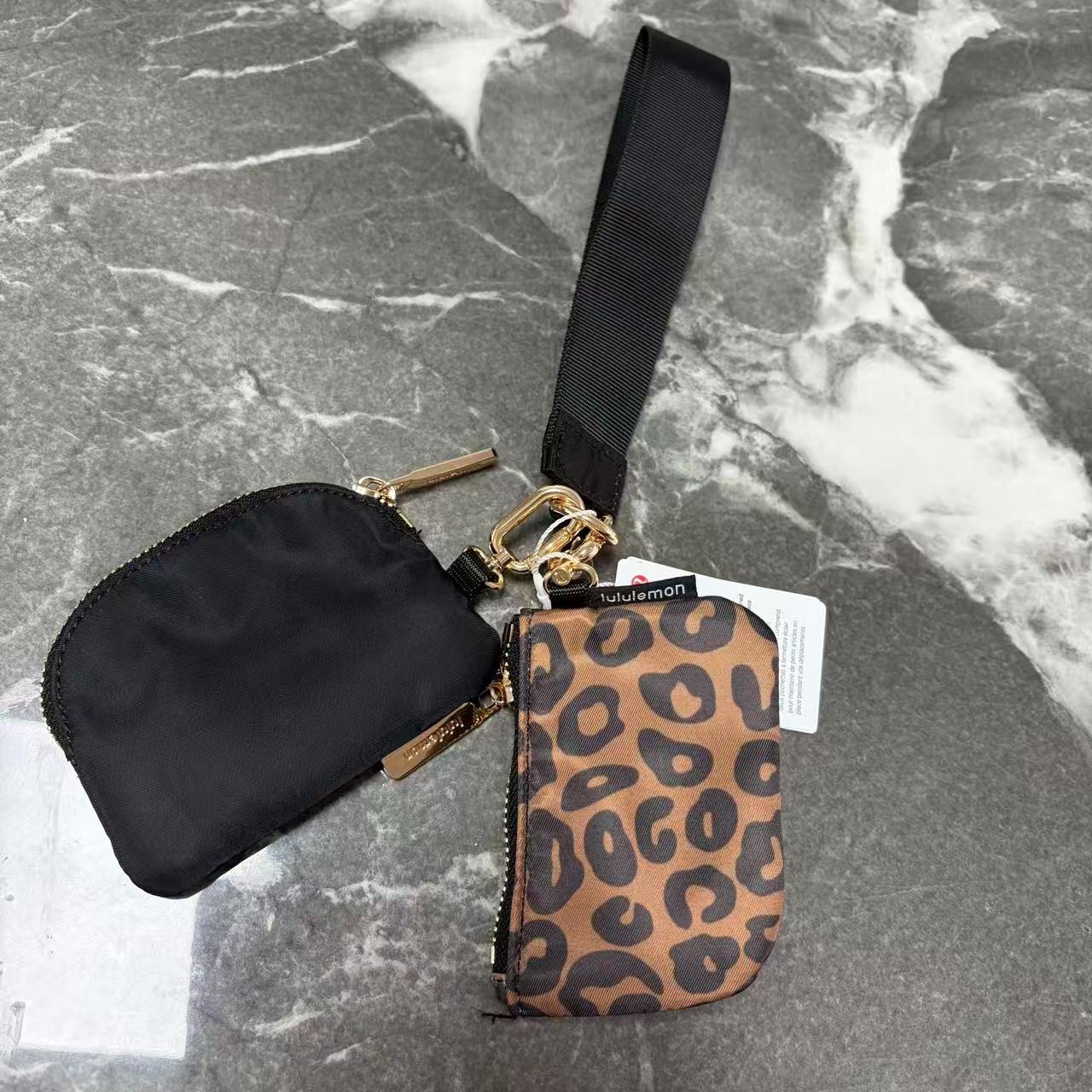 🩷Lululemon Dual Pouch Wristlet Wordmark keychain wallet Women