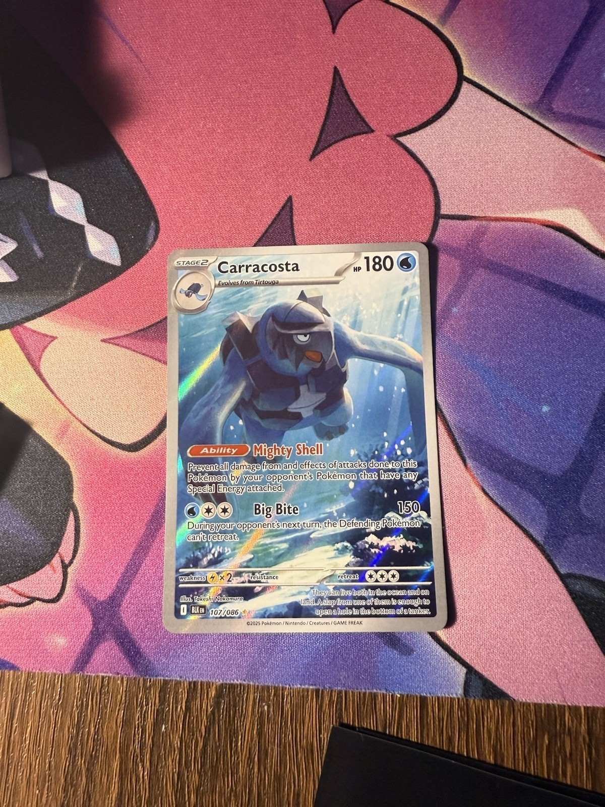 Carracosta 107/086 Pokemon SV Black Bolt Illustration Rare Card NM Condition