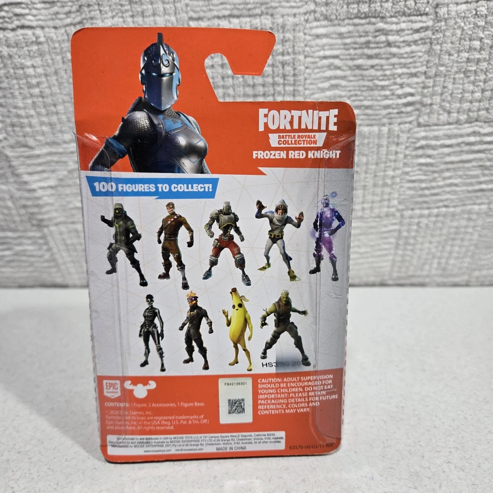 Fortnite Battle Royale 系列 2 英寸人偶 M04 冰雪奇缘红色骑士全新! — 第 4/4 张图片