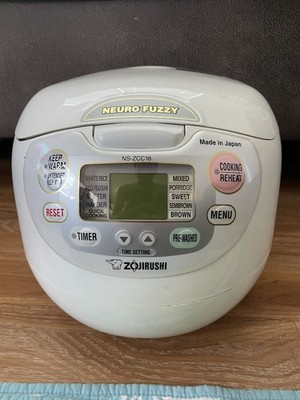 Zojirushi Neuro Fuzzy Rice Cooker & Warmer 5.5 Cups / White Model: NS-ZCC10
