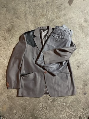 Sergio Vadducci Men s Gray Wester Rodeo Handmade Cowboy Rockabilly Suit Size XL