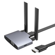 VJZFA Wireless Display Adaptor - 1080p Wireless HDMI Display Dongle Adapter, Plu