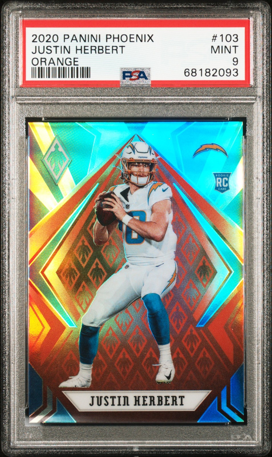 2020 Panini Phoenix #103 Justin Herbert Orange PSA 9 /99