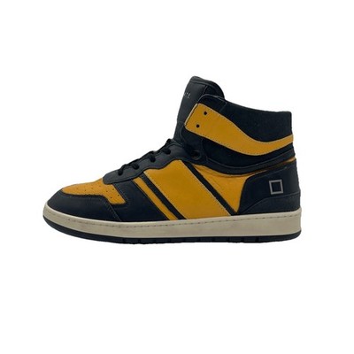 D.A.T.E. Schuhe Herren Gr. 42 schwarz gelb Leder Angebot 220  VF105