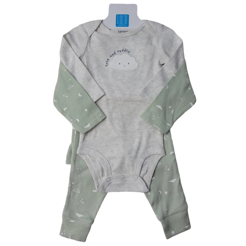 Conjunto de 3 pantalones body manga larga Carter's para niñas Foto 2 de 4