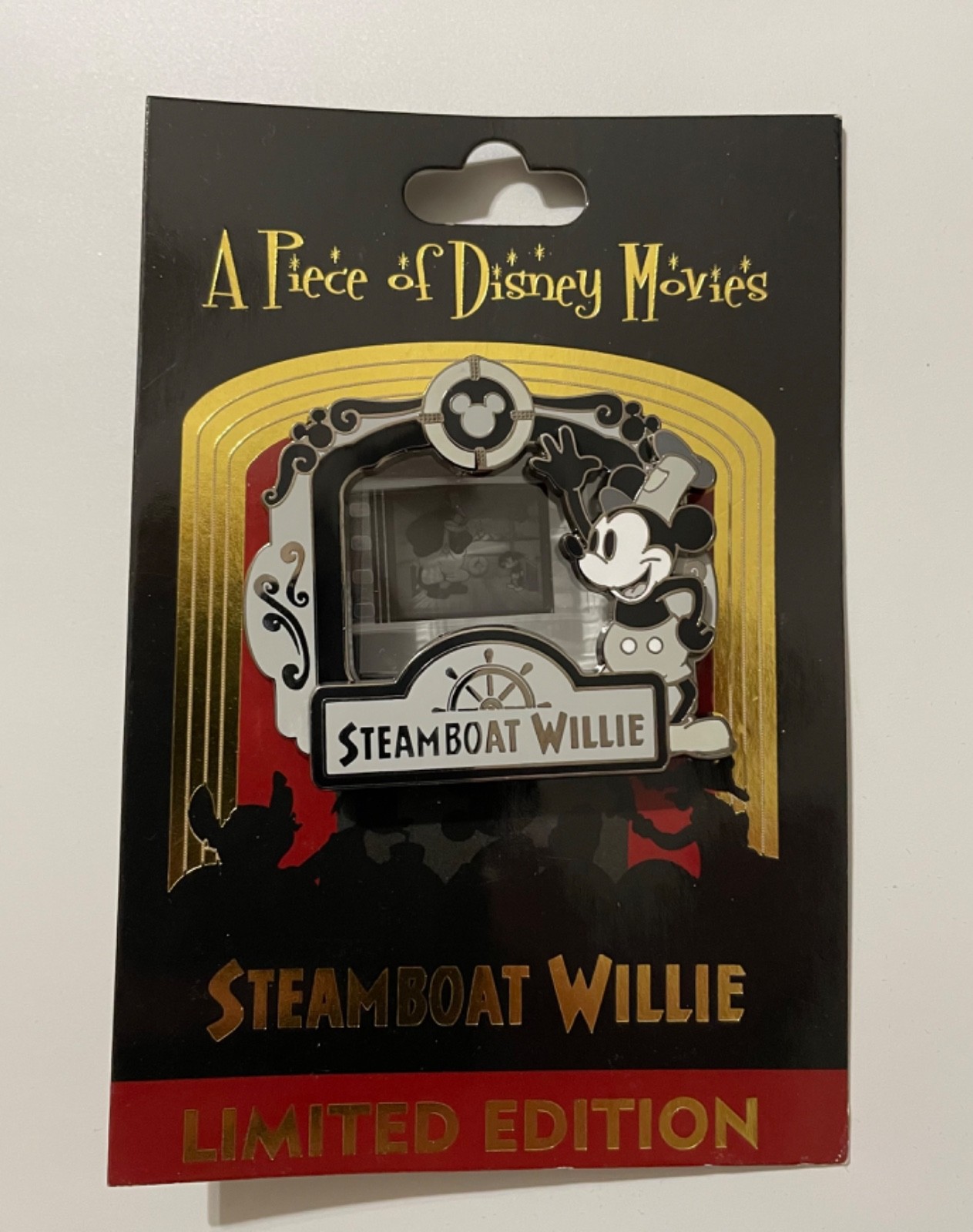 Disney Steamboat Willie A Piece of Disney Movies Pin LE 2000 Mickey and Pete