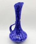 Vintage Royal Haeger USA Blue Marbled Art Pottery Ewer Vase 12” Mid Century