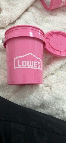Lowe's Pink 0.42 qt Plastic Mini Bucket with Lid & Handle, MP2CPINK