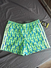 art class Boys Swim Shorts Fish Print Green/Blue Husky Size L (10/12)