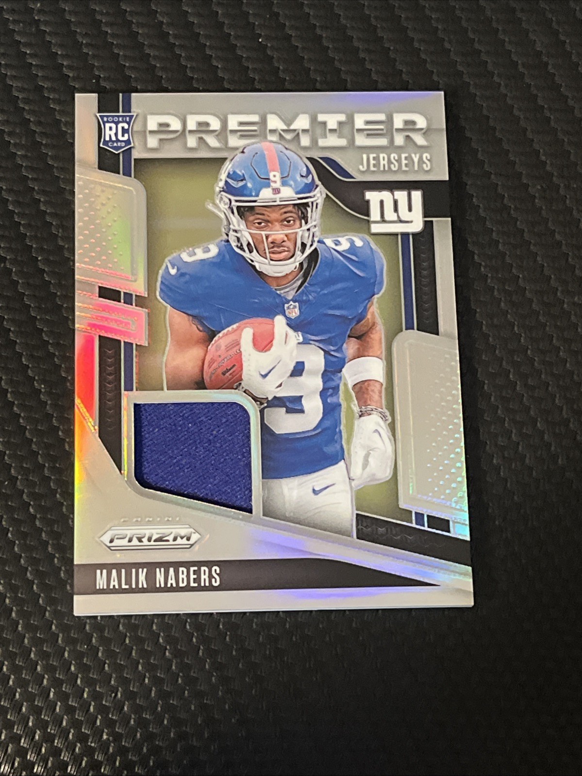 2024 Panini Prizm Premier Jerseys Malik Nabers #PJ-MNS RC New York Giants