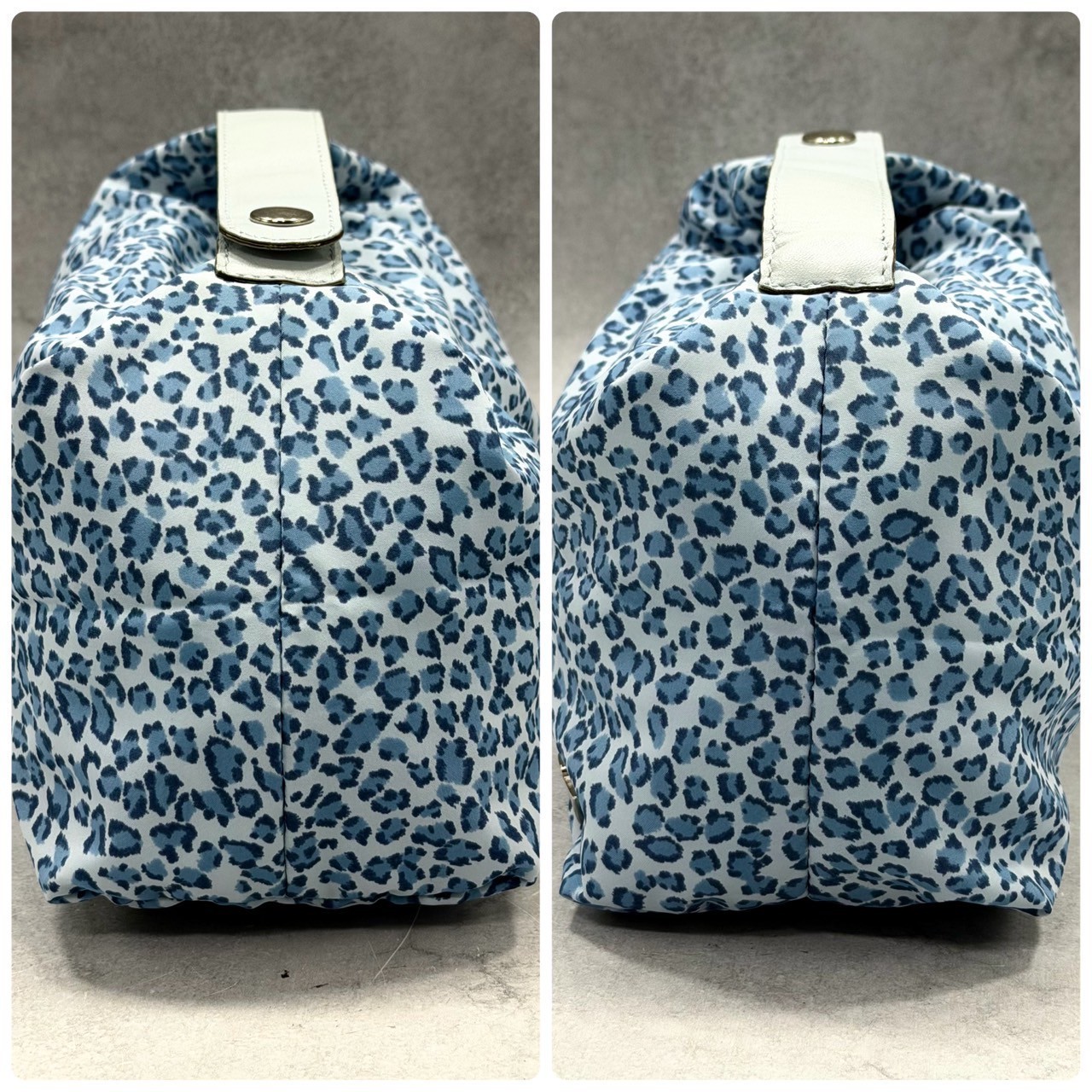 BOTTEGA VENETA Authentic Leopard Print Nylon Vanity Handbag Rare Color Y2K thumbnail 17