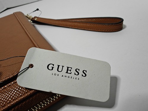GUESS Laurel Large Zip Around Wallet Wristlet Light Cognac ZG850046 NEW NWT - Picture 5 of 7