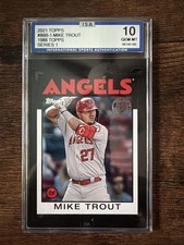 2021 Topps | 1986 Topps Baseball 35th Anniversary Mike Trout #86B-1 | ISA 10 GEM