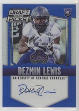 2015 Panini Prizm Collegiate Draft Picks Blue 43/75 Dezmin Lewis #177 Auto 0v1