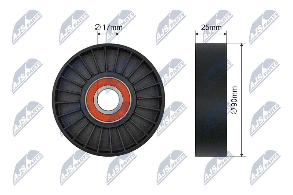 TENSIONER PULLEY VRIBBED BELT RNK-PE-015 FOR PEUGEOT PARTNER/Box/Body/MPV 306 - Image 3